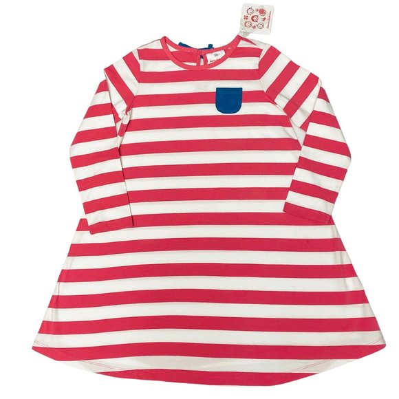 Hanna Andersson Pink/White Striped Dress - NWT